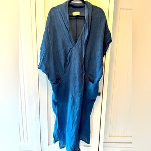 Blue linen dress bought in Bali